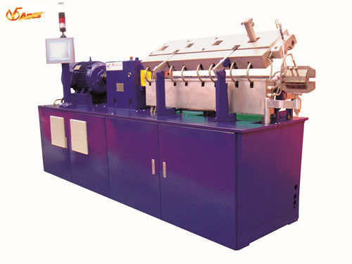 سعر جيد 380V Lab Scale Twin Screw Extruder ، آلة بثق برغي مزدوج مع انقسام برميل الانترنت